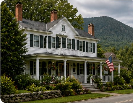 White colonial inn